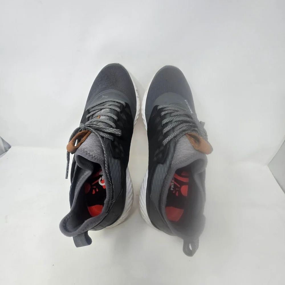 Puma Ignite PwrAdapt Mens Golf Shoes Grey Black Waterproof 192223-03 Size 10